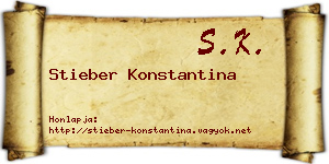 Stieber Konstantina névjegykártya